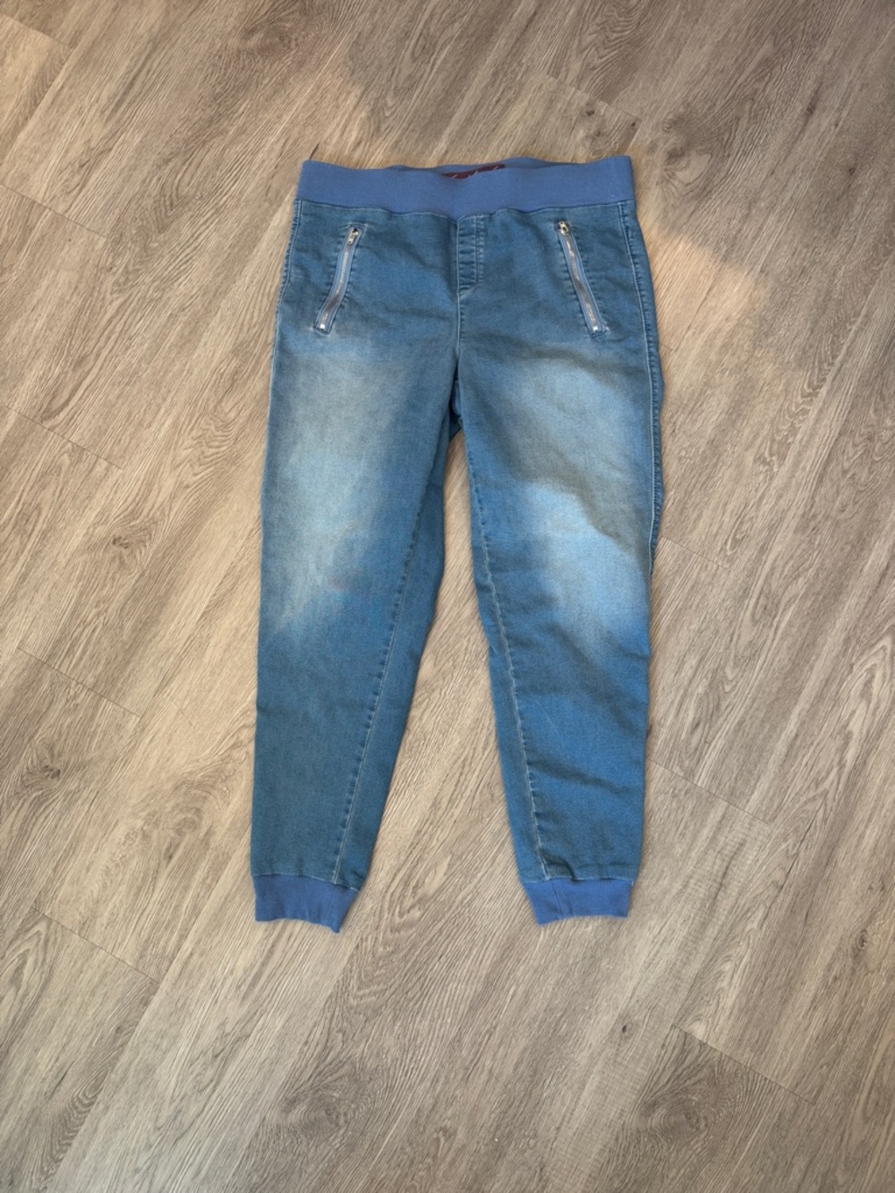 Gloria Vanderbilt stretch Blue denim Pull-On Jogger Jeans Size 12 d13